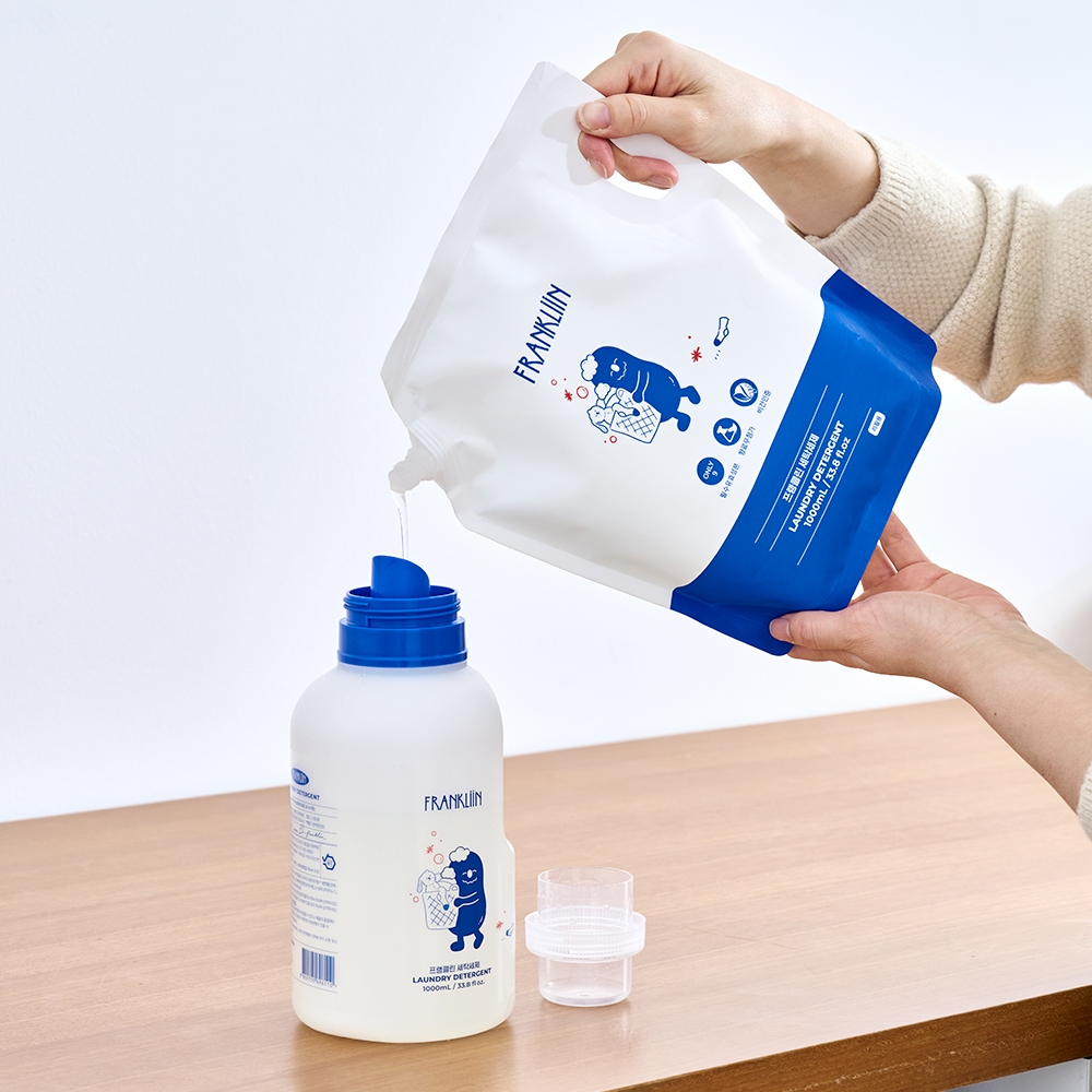 K-Lifestyle FRANKLiiN Unscented Laundry Detergent Refill 1L Neutral Detergent (1L)