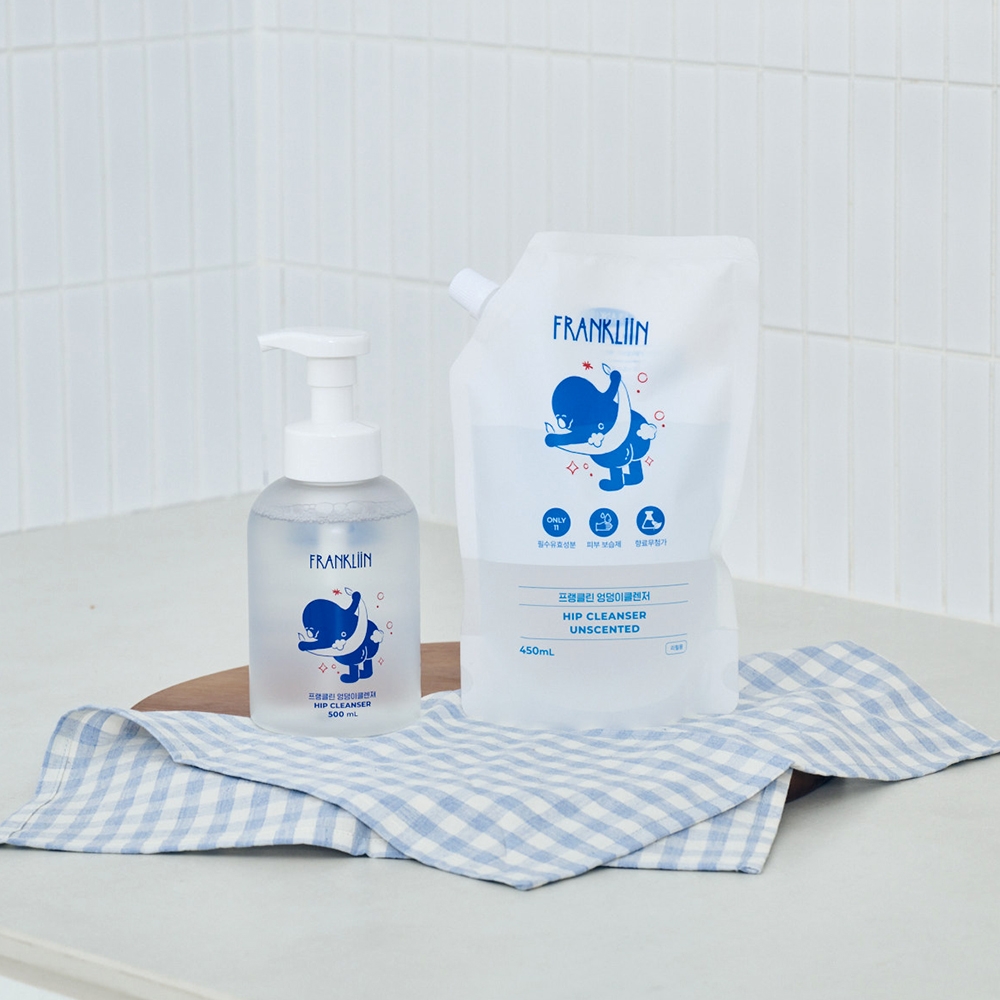 K-Lifestyle FRANKLiiN (2+1) Foaming Butt Cleanser Refill 450ml Baby Cleanser Baby Hip Cleanser