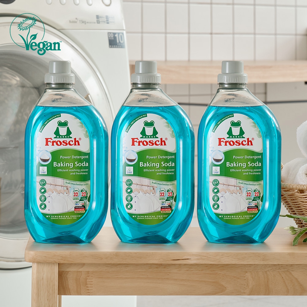 K-Lifestyle FROSCH German Baking Soda Laundry Detergent (White Clothes Care) 1.5L (3 packs)