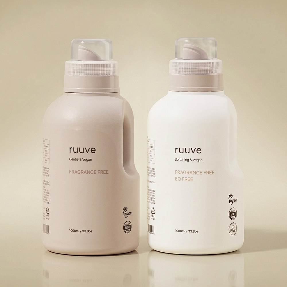 K-Lifestyle RUUVE Vegan Laundry Detergent / Fabric Softener 1L 2-Pack Set
