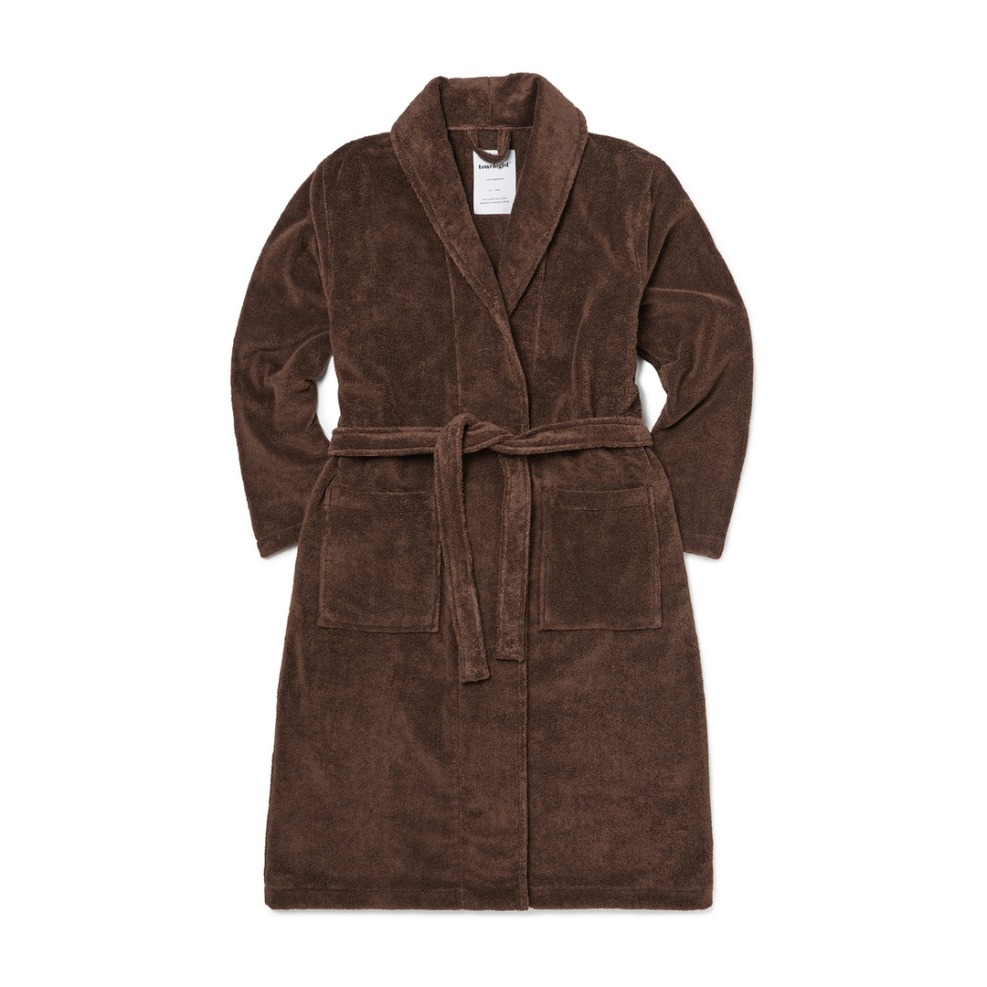 K-Lifestyle towelogist Premium Shower Robe Sepia Brown Free Size