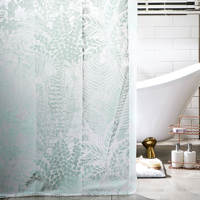 K-Lifestyle Surfinia Premium EVA Shower Curtain Palm Tree