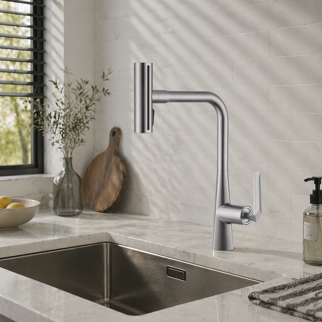 K-Lifestyle Haatz Kitchen Sink Waterfall Faucet Die-cast 4-Way Ponte 302 FC-TB100