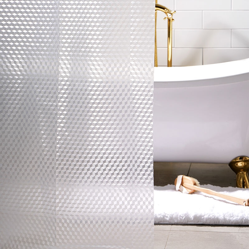 K-Lifestyle Surfinia Premium EVA Shower Curtain 3D Glass