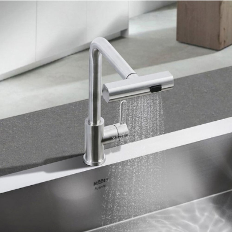 K-Lifestyle Haatz Waterfall Kitchen Swivel Faucet Anti-fingerprint Ponte 210 FC-TS100MS