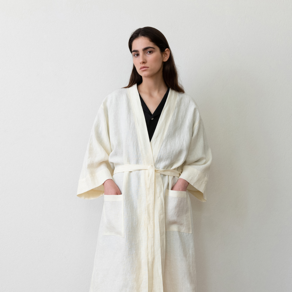 K-Lifestyle komofarbe LINEN ROBE (Random) Linen Robe Gown
