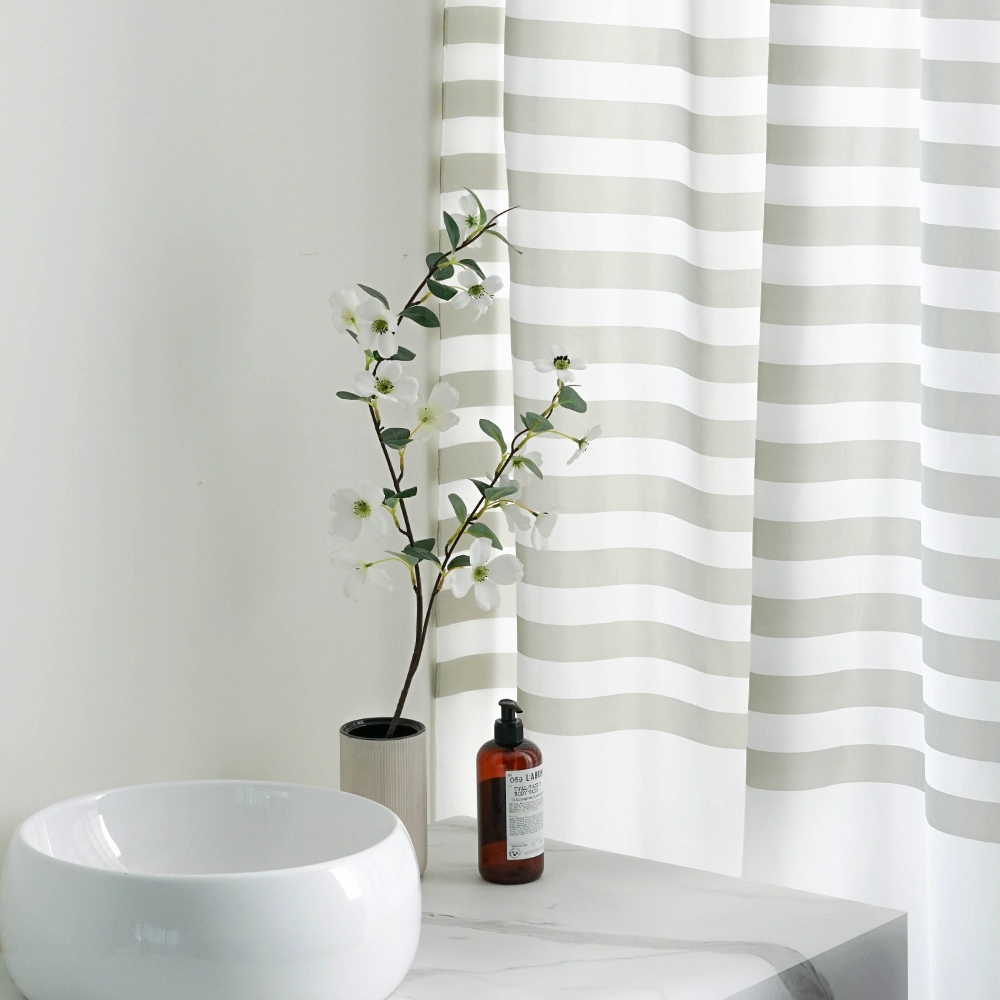 K-Lifestyle gedy Parallel Polyester Fabric Shower Curtain 180x200cm