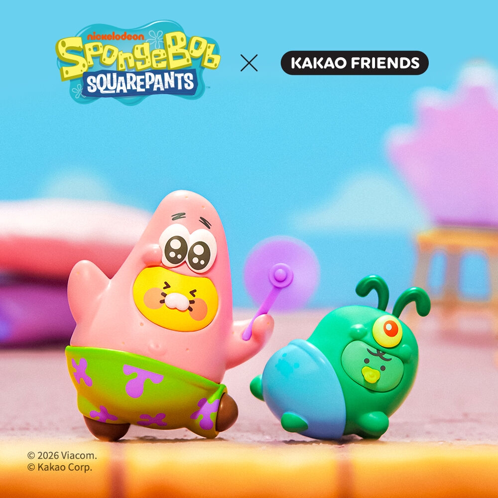 K-Lifestyle KAKAO FRIENDS SpongeBob x Kakao Friends Car Air Freshener & Figure Set_Baby Chunsik & Jordy – image 2 of 2