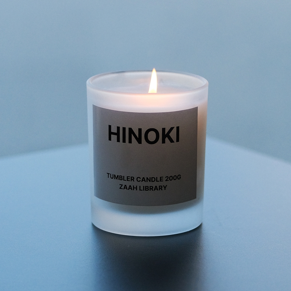 K-Lifestyle ZAAH LIBRARY Hinoki Scented Candle Cypress Scent – image 2 of 2