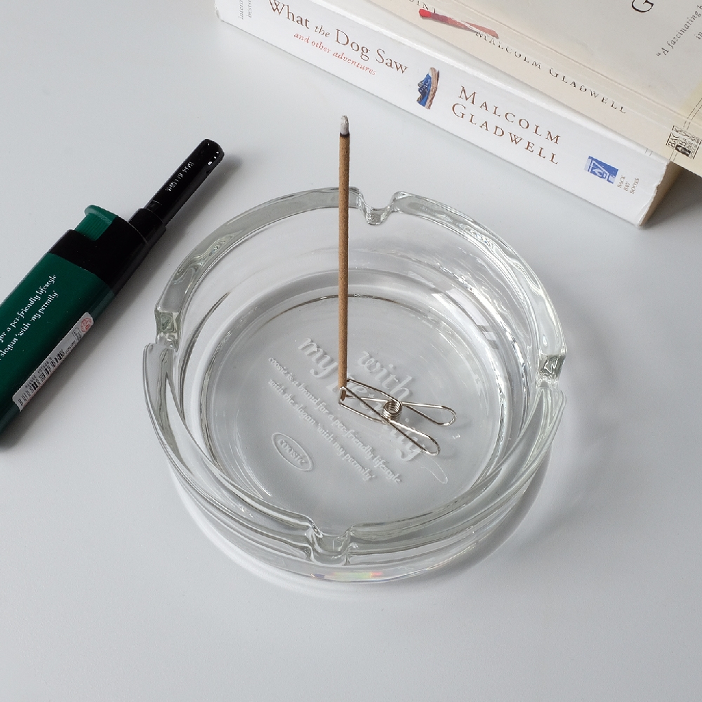 K-Lifestyle COOSIE Glass tray incense holder ash tray
