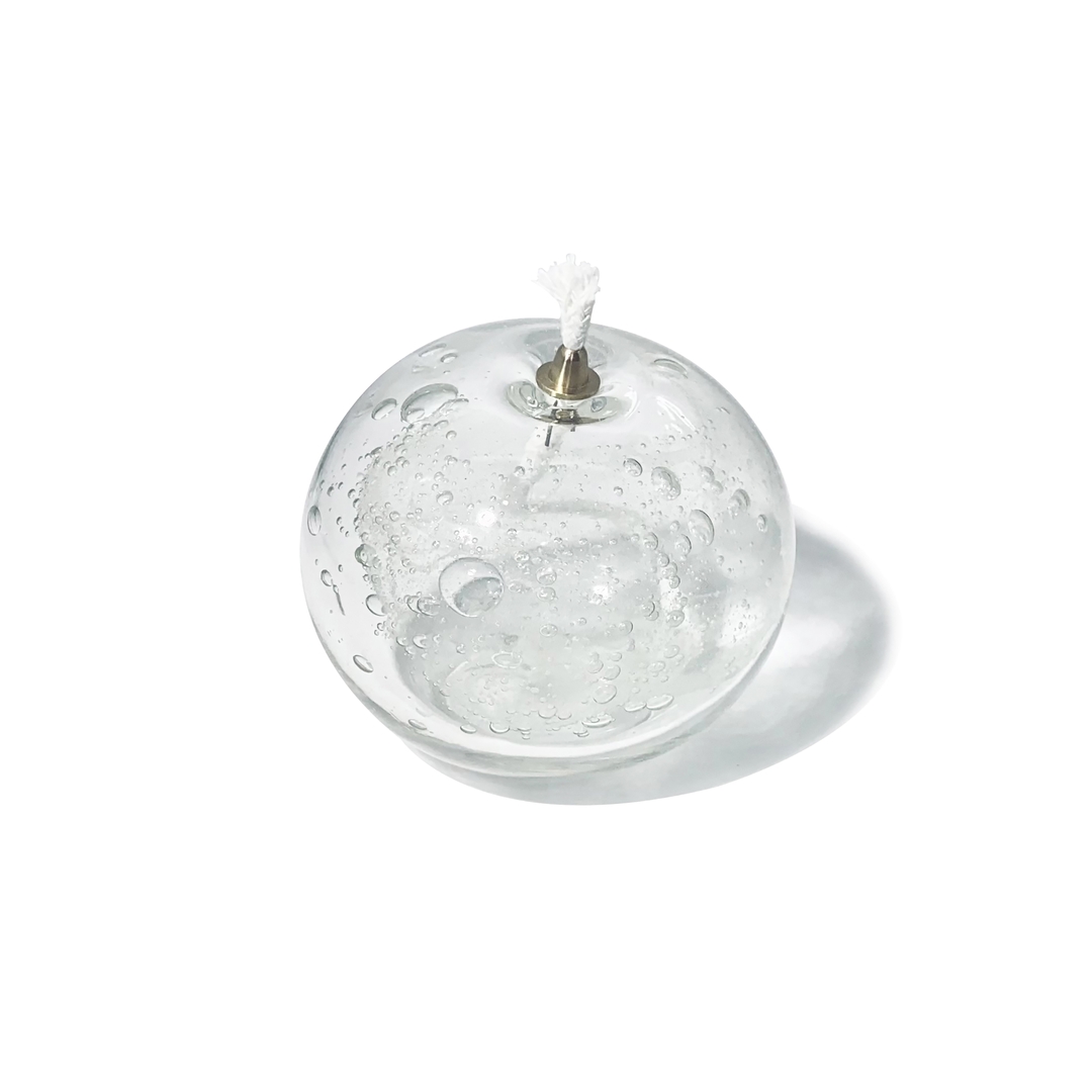 K-Lifestyle MARVER Round Lantern_Lantern Vase Candle Candlestick Fire Gazing Diffuser Handcrafted Glass Art