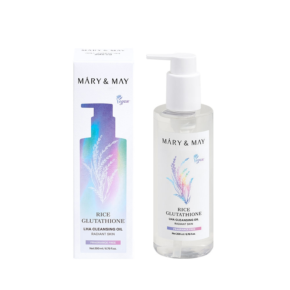 Mary&May Rice Glutathione LHA Cleansing Oil 200ml 6.76 fl.oz. box and bottle set
