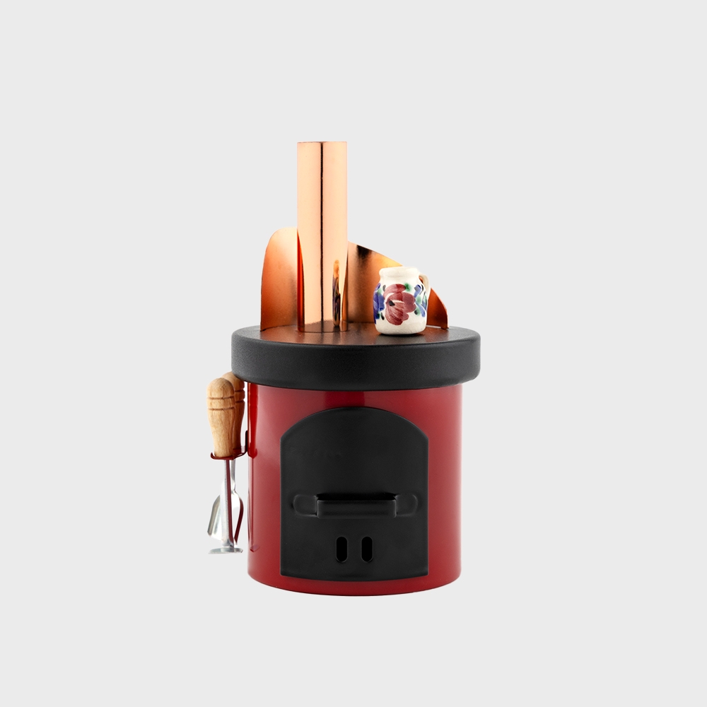 K-Lifestyle KLEINKUNST AUS DEM ERZGEBIRGE MULLER GMBH Chimney Cooking Incense Cone Stove Red – image 1 of 2