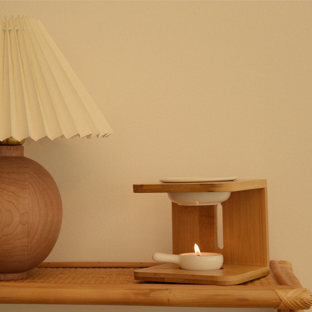 K-Lifestyle Mrs.cold Natural Aromatherapy Wood-Style Interior Candle Housewarming Gift – image 1 of 2