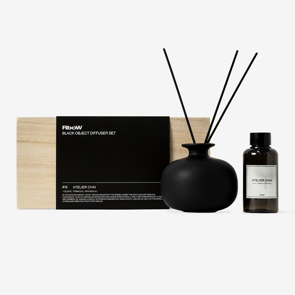 K-Lifestyle RBOW HOUSE Black Object Diffuser Set Atelier Chai