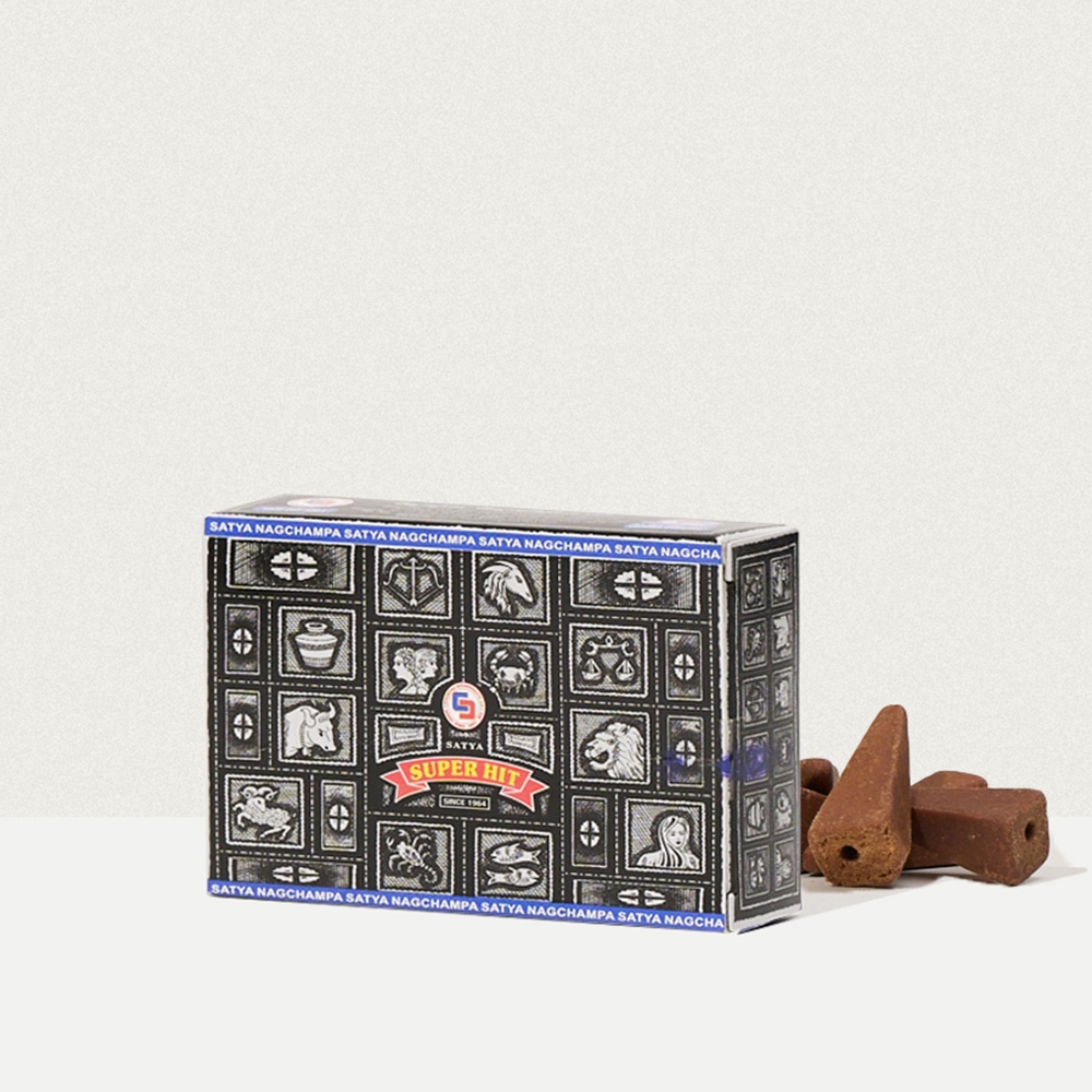 K-Lifestyle nagchampa Satya Superheat Backflow Incense Cone Aroma Air Freshener Indian Incense
