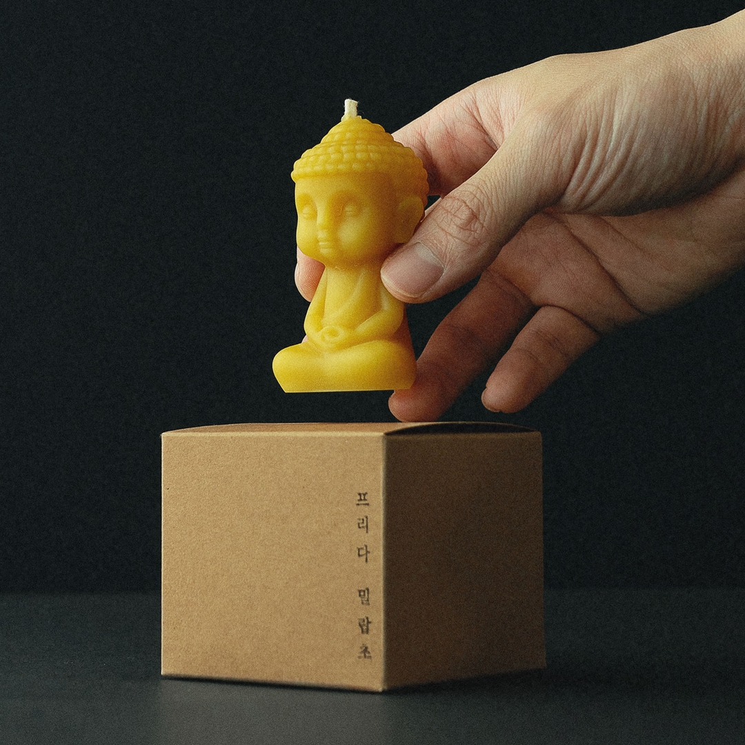 K-Lifestyle prida Beeswax wish candles, prayer candles, Buddha