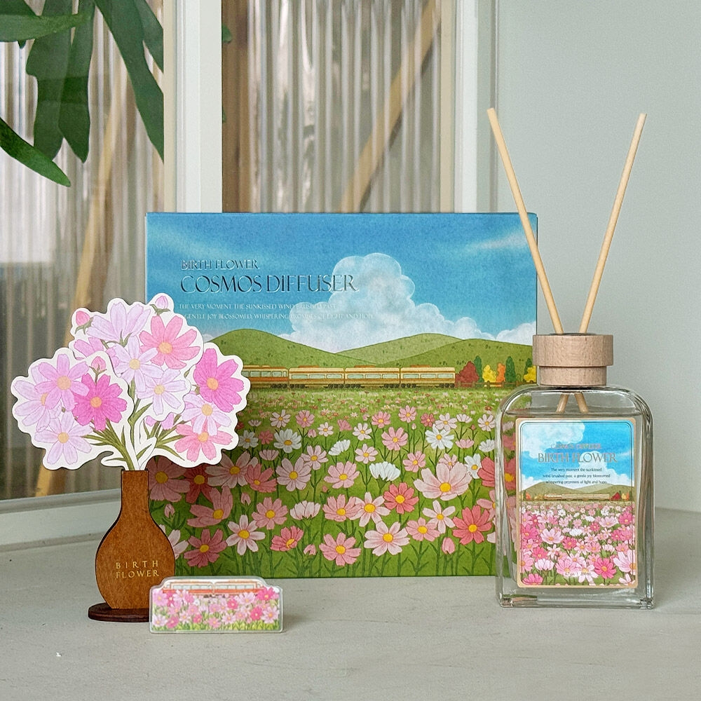 K-Lifestyle ASPASIA Written by Monthly Birthday Flower September Flower Cosmos Birthday Flower Diffuser 200ml (200ml)