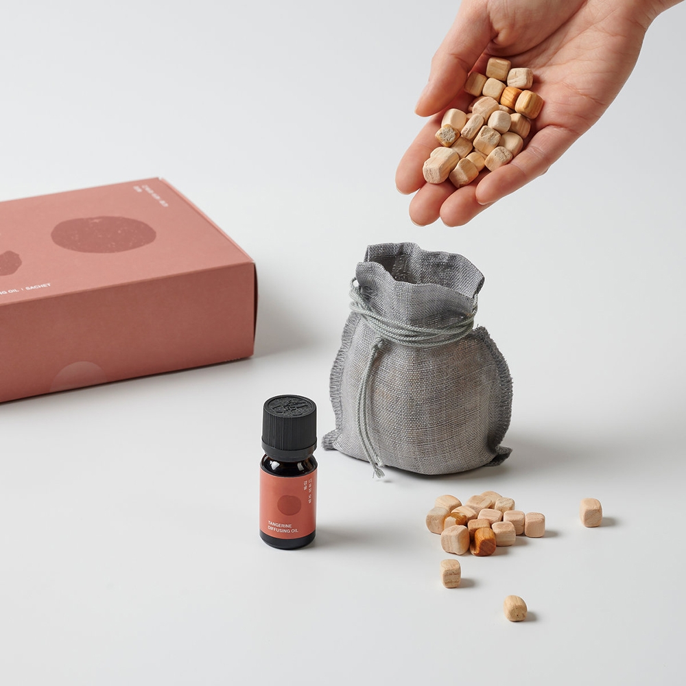 K-Lifestyle JAJU Scent of Korea JAJU Tangerine Diffusing Oil Sachet Set