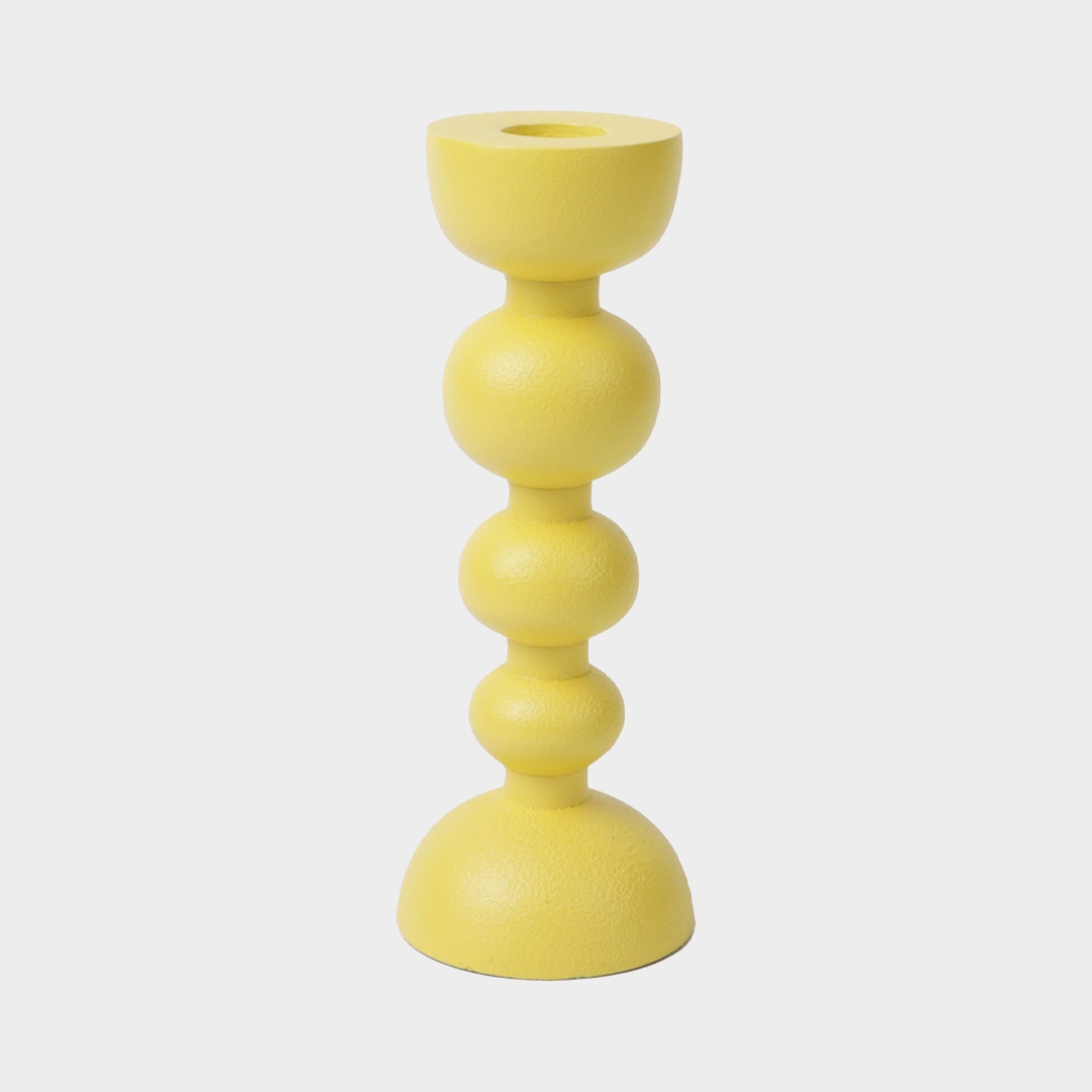 K-Lifestyle PETERPAN COLLECTION CANDLE HOLDER BUBBLY - YELLOW - 18CM