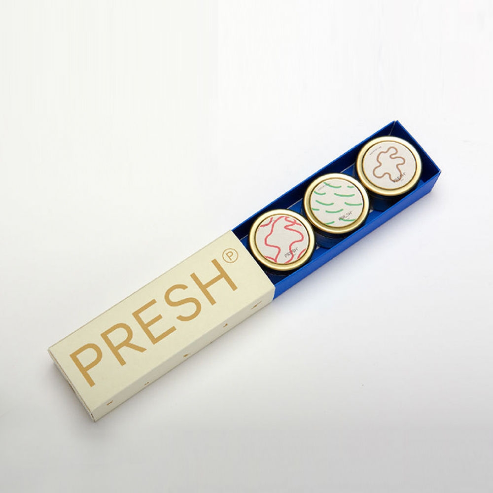 K-Lifestyle PRESH MERRY 3 Candle Set GOLD EDITION