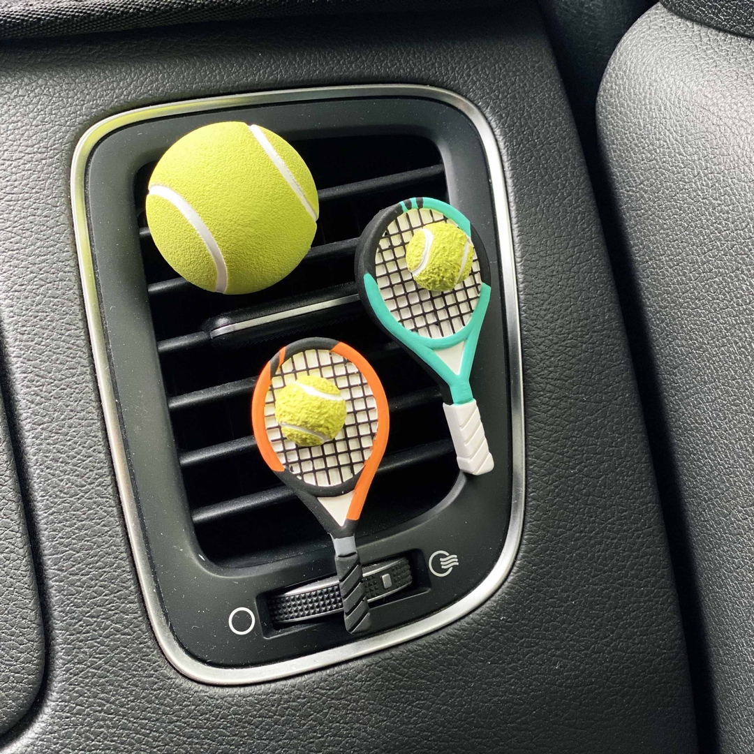 K-Lifestyle coming candle 1+1 Tennis Ball + Racket Car Plaster Air Freshener