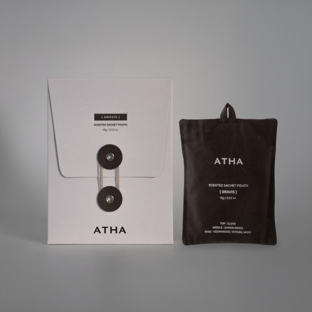 K-Lifestyle ATHA Scented Sachet Pouch / GravisScented Sachet Cotton Fabric Pouch Objet Gravis