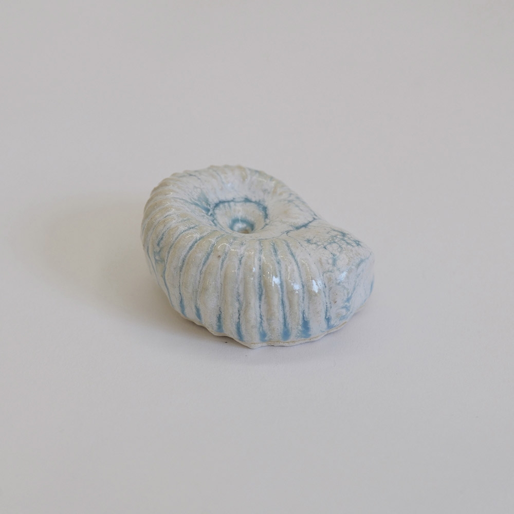 K-Lifestyle Siyuhada Ammonite Incense Holder, Baby Blue