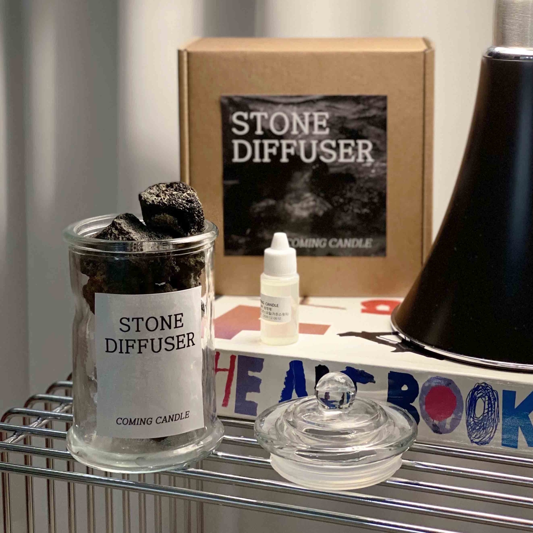 K-Lifestyle coming candle Glass Dome Stone Diffuser + 10ml Oil