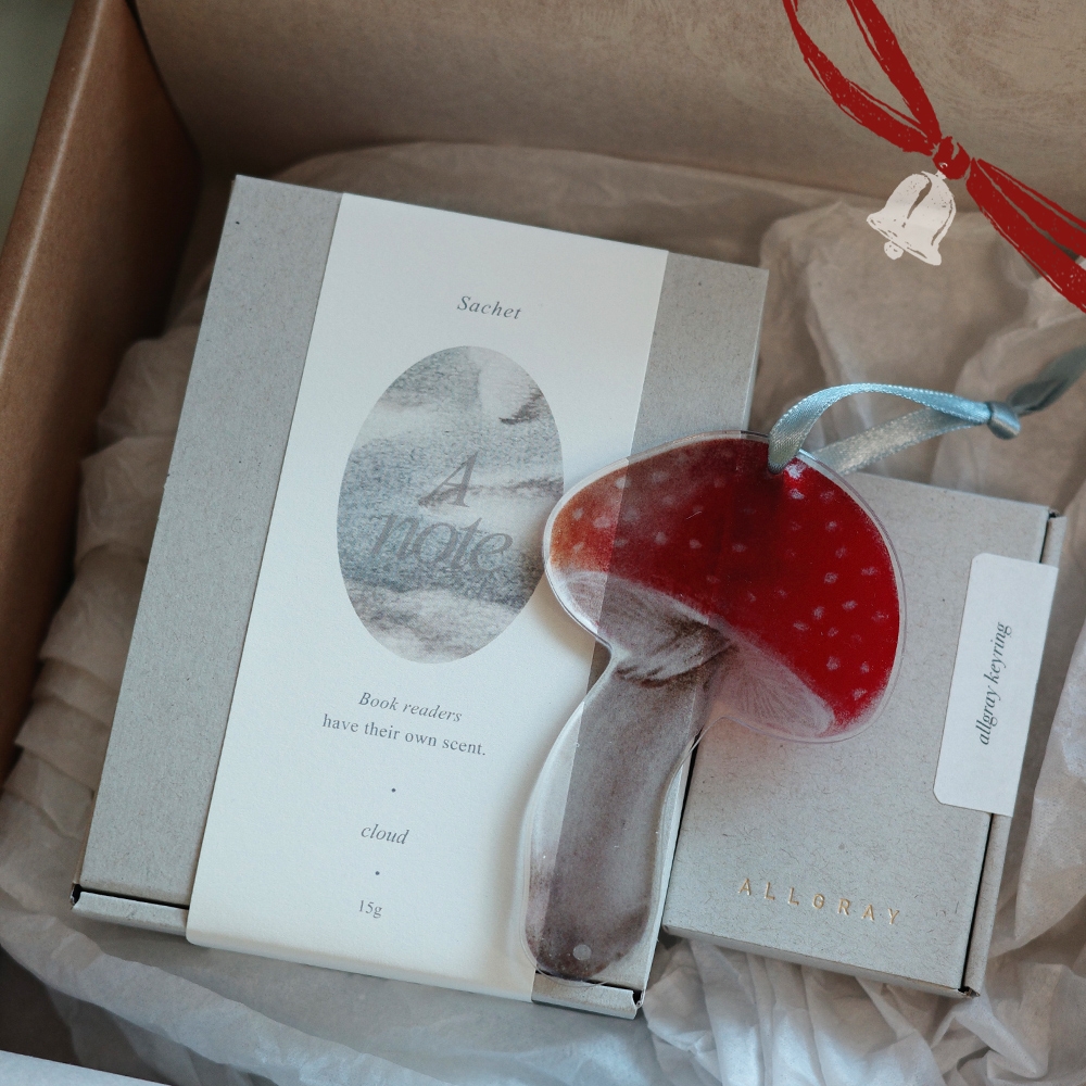 K-Lifestyle allgray 06 _ Sachet + Words Keyring + Ornament