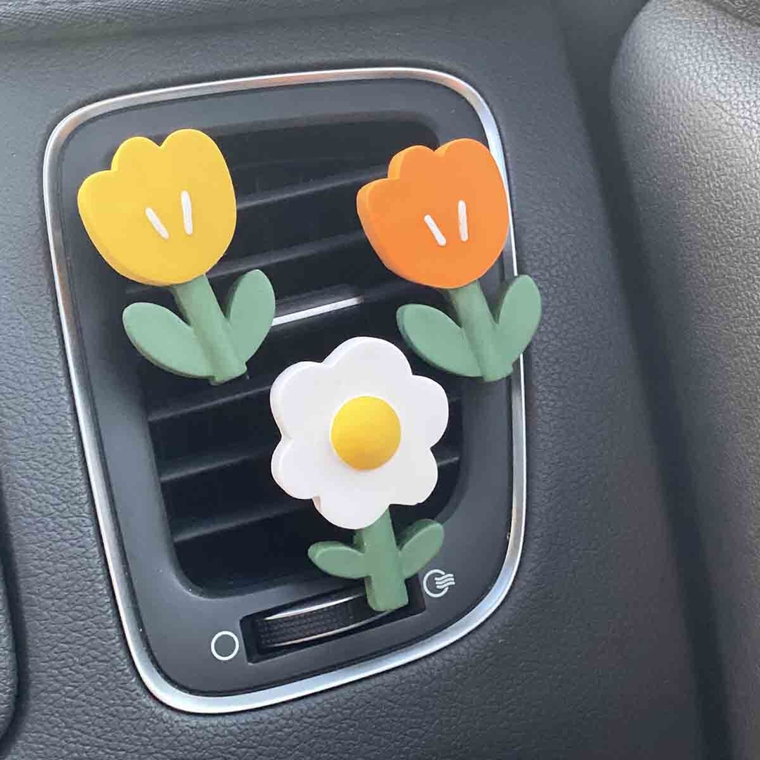 K-Lifestyle coming candle Daisy, Tulip Car Plaster Air Freshener