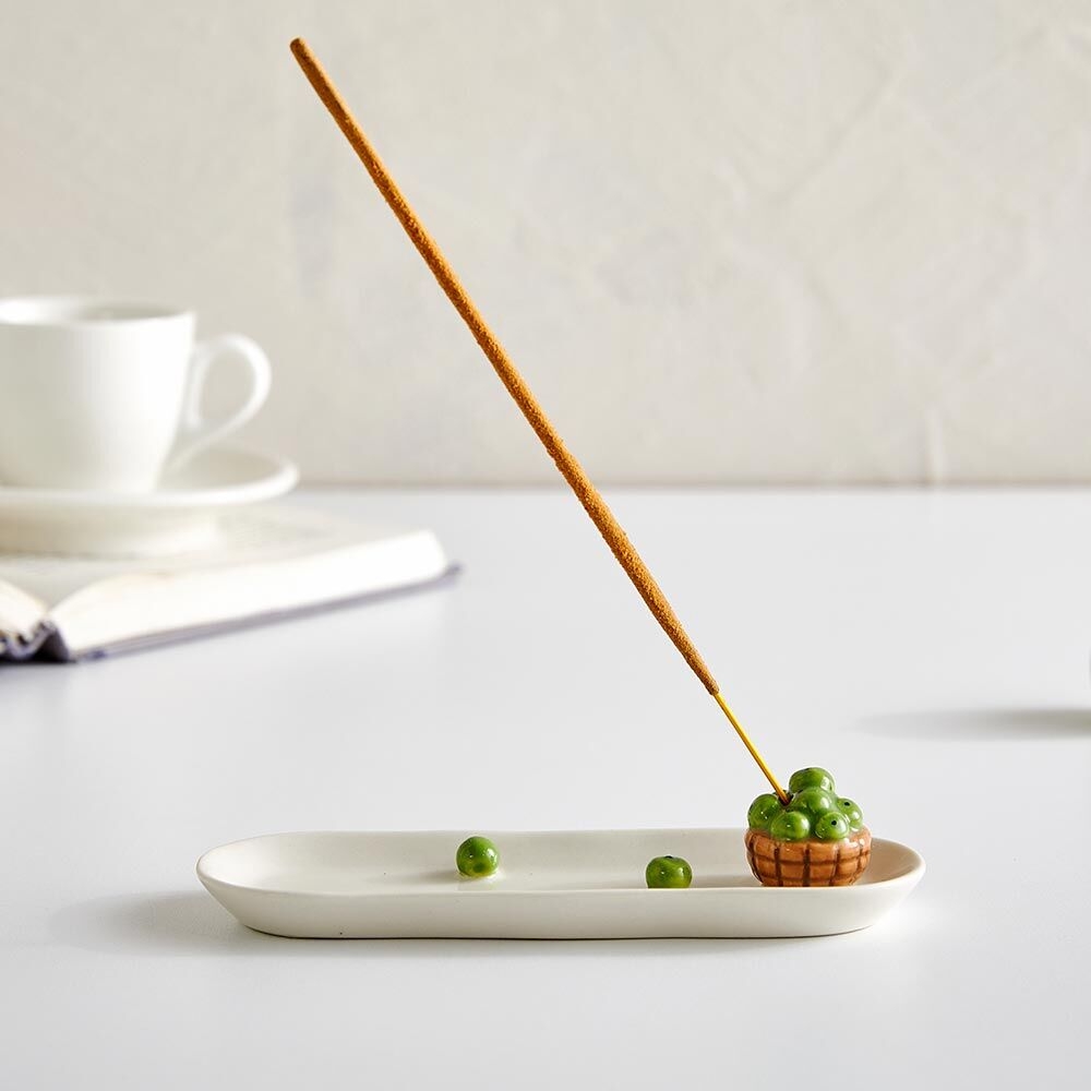 K-Lifestyle Modern House L Juicy Days Incense Holder Green Apple Basket
