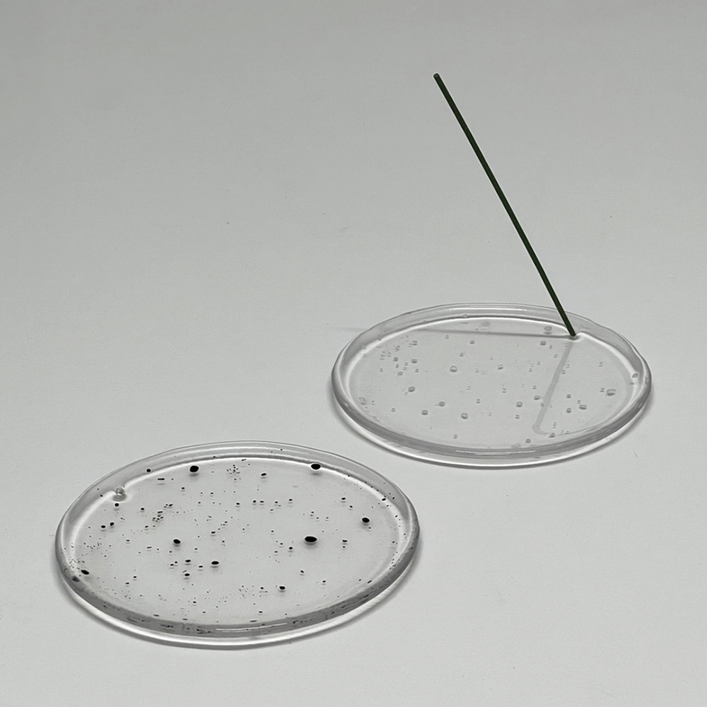 K-Lifestyle JAHNGSO GLASS Terrazzo Incense Plate