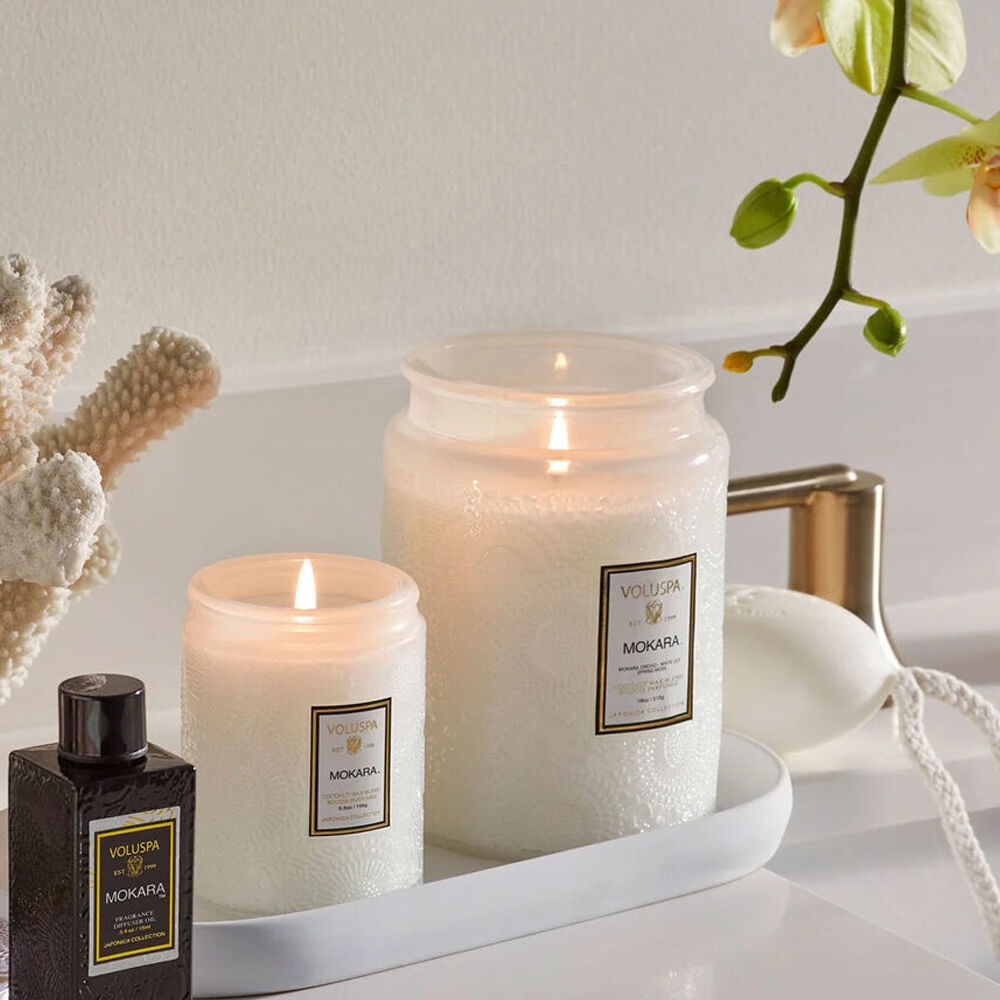 K-Lifestyle VOLUSPA Mokara L Glass Candle 18oz (510g) (18oz)