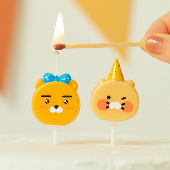 K-Lifestyle KAKAO FRIENDS Bling Party Face Candle 2P Set_Rachun – image 2 of 2