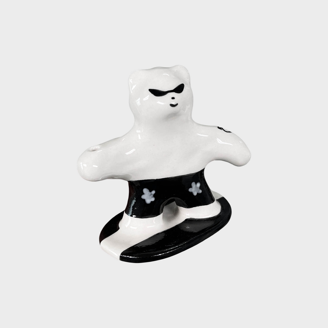 K-Lifestyle STEADINARY Surfing Bear Incense Holder – image 2 of 2