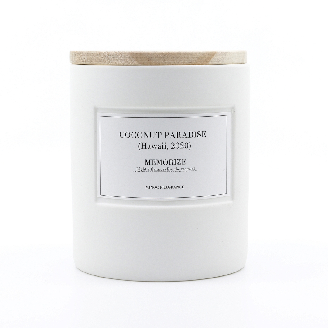 K-Lifestyle MINOC Memorize Candle Clean Cotton Housewarming Birthday Gift Aroma Scented Candle Soy Candle Indoor Air Freshener