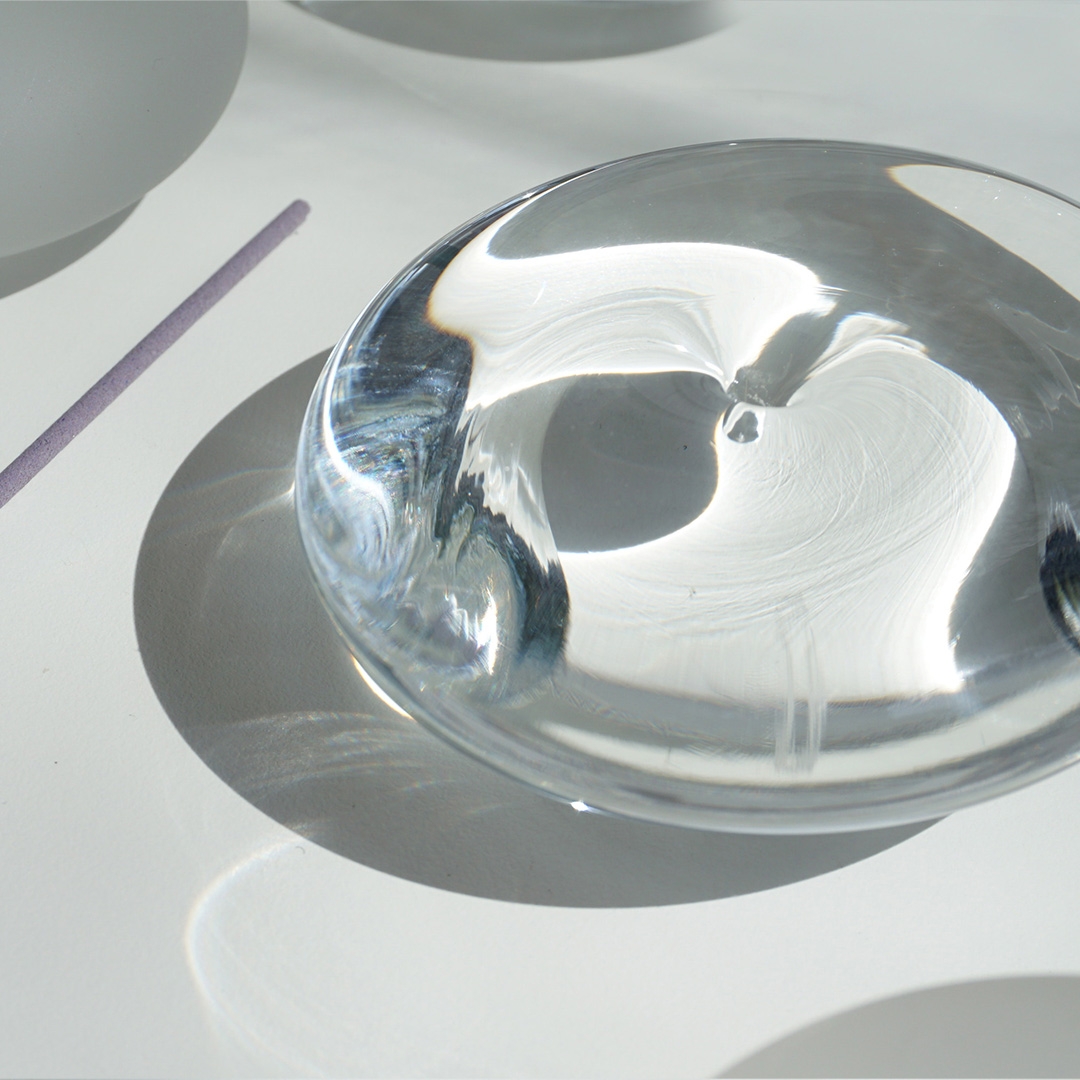 K-Lifestyle KioskKiosk Pebble Incense Holder Clear, Clear Mood