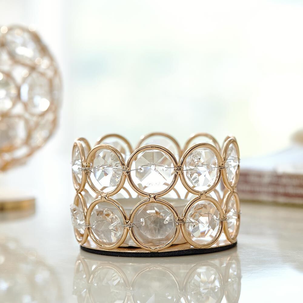 K-Lifestyle Modern House Champs-lyses Gold Ring Mini Candle Holder