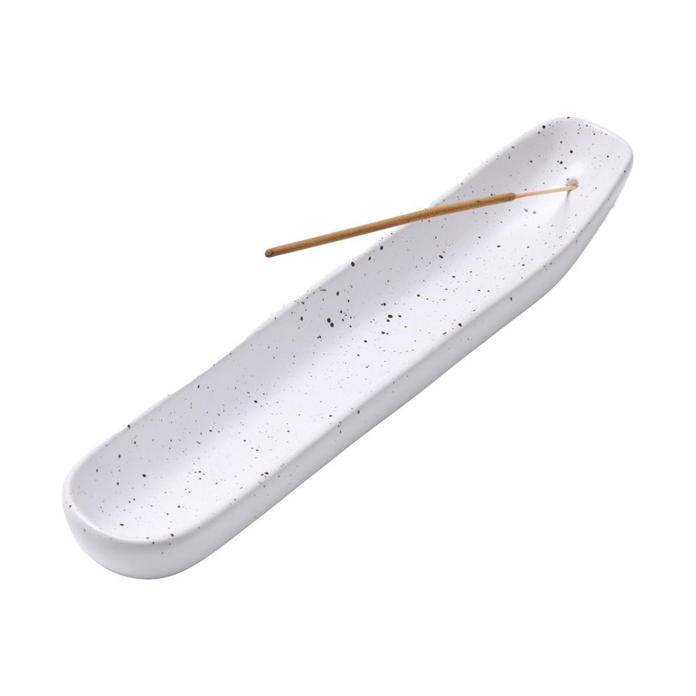 K-Lifestyle heavensense Longboat Incense Holder - Splash White
