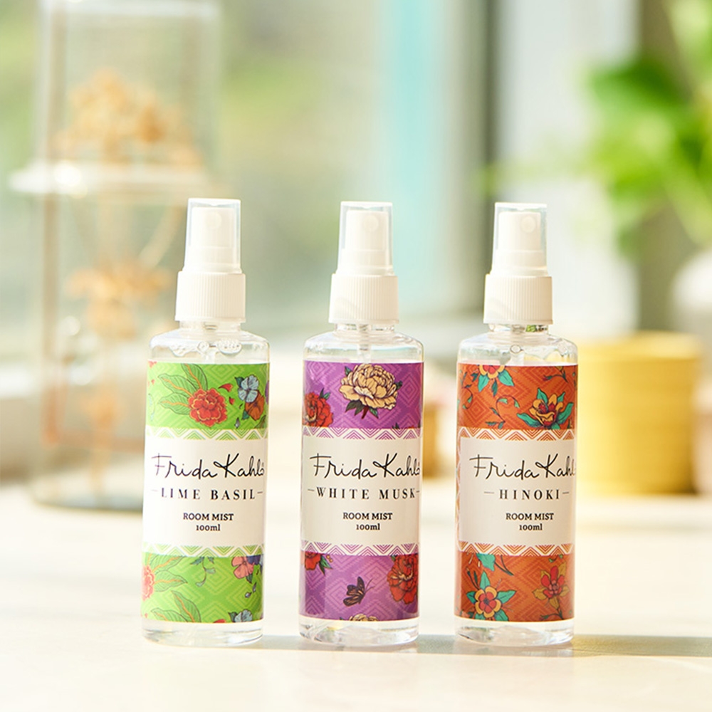 K-Lifestyle heavensense Frida Kahlo Room Mist/Fabric Spray 100ml White Musk, Lime Basil, Hinoki Scent (100ml)