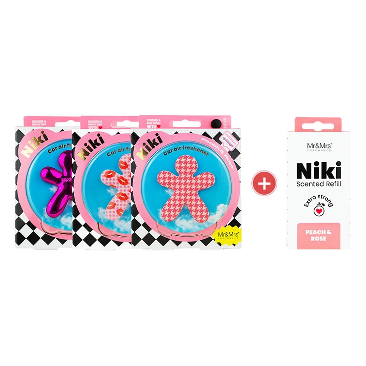 K-Lifestyle Mr&Mrs Cherry Blossom Car Air Freshener Set (3 Main Products + 1 Refill)