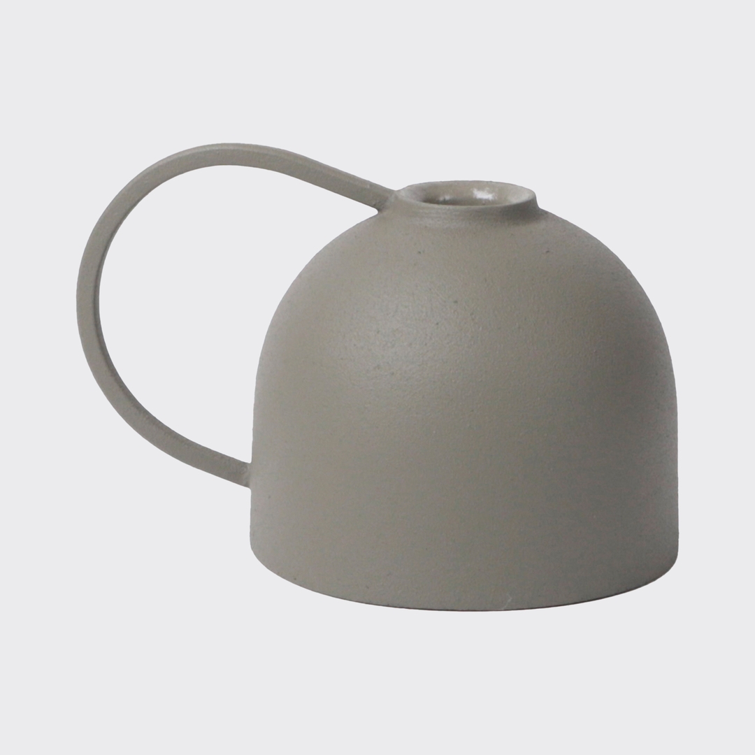 K-Lifestyle PETERPAN COLLECTION CANDLE HOLDER DOME - DARK GRAY - 14CM