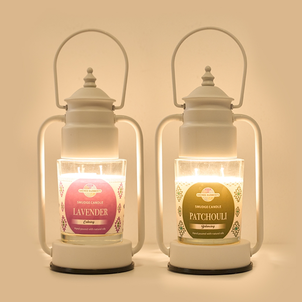 K-Lifestyle heavensense Light-Adjustable White Mini Candle Warmer + Hem Incense Candle Set (Random)