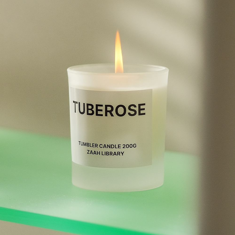 K-Lifestyle ZAAH LIBRARY Tuberose Candle Floral Scent