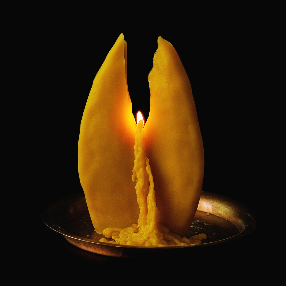 K-Lifestyle prida leaves beeswax candle