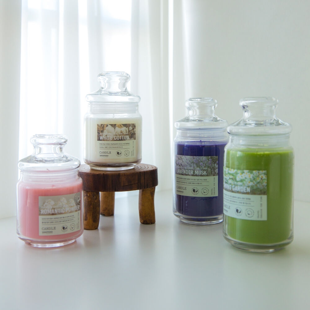 K-Lifestyle sosomoso Large pastel jar candle