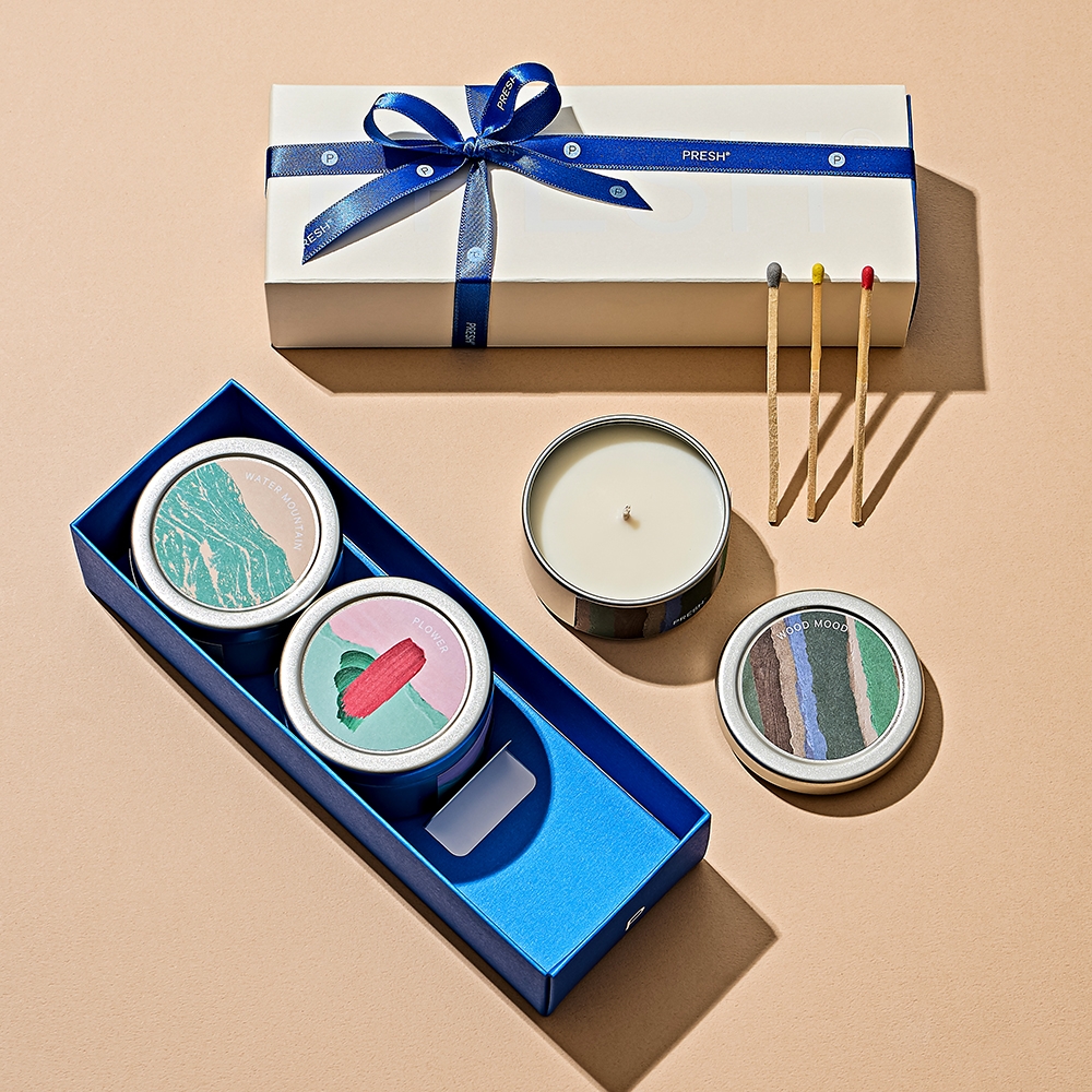 K-Lifestyle PRESH Scented Candle SMALL 3-Piece Choice Set 60g x 3 GIFT