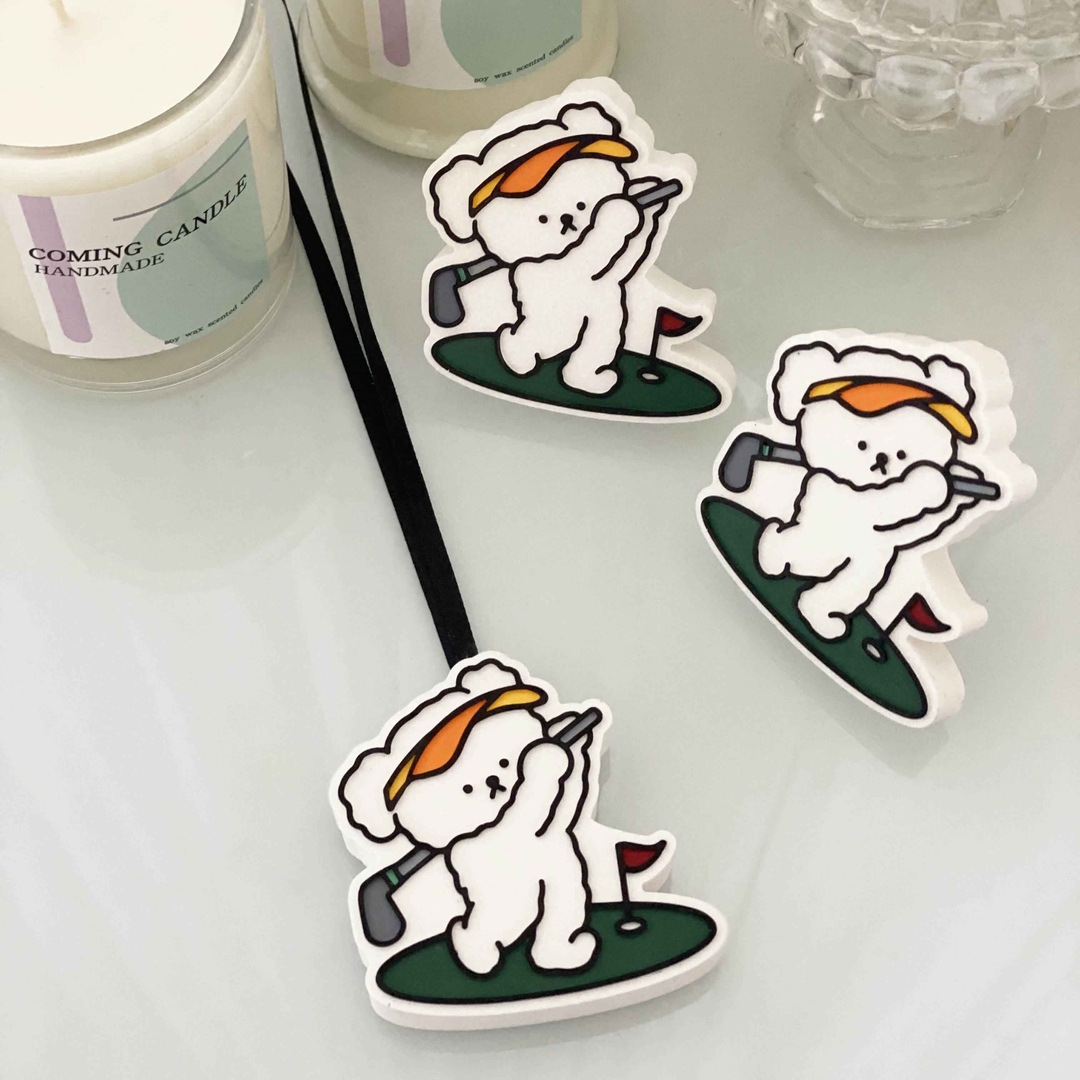 K-Lifestyle coming candle Golf Teddy Bear Plaster Air Freshener (Random)