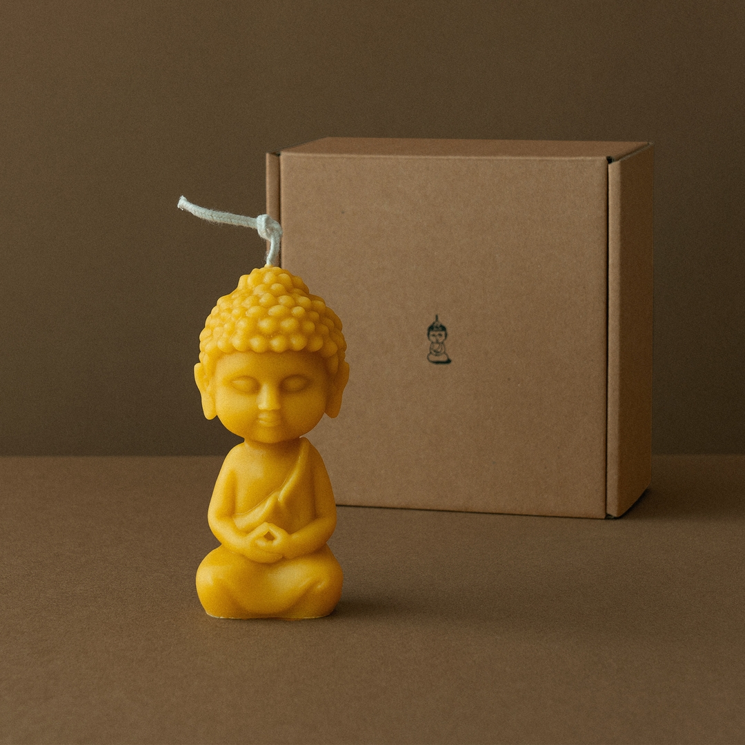 K-Lifestyle Prida large Buddha beeswax candle